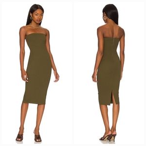 superdown Olive Strapless Dress